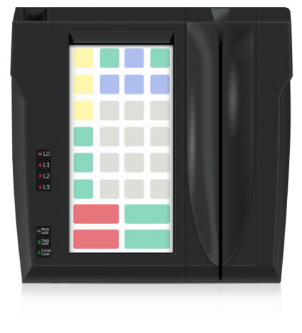 Защищенная клавиатура LPOS-II-032P чёрного цвета со считывателем магнитных карт