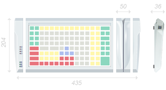 Габаритные размеры LPOS PC-128-P